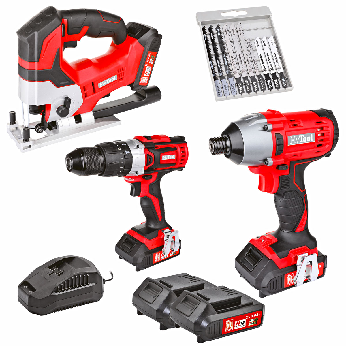 MyTool Akku-Bohrschrauber-Set Basic 4-teilig | 529870