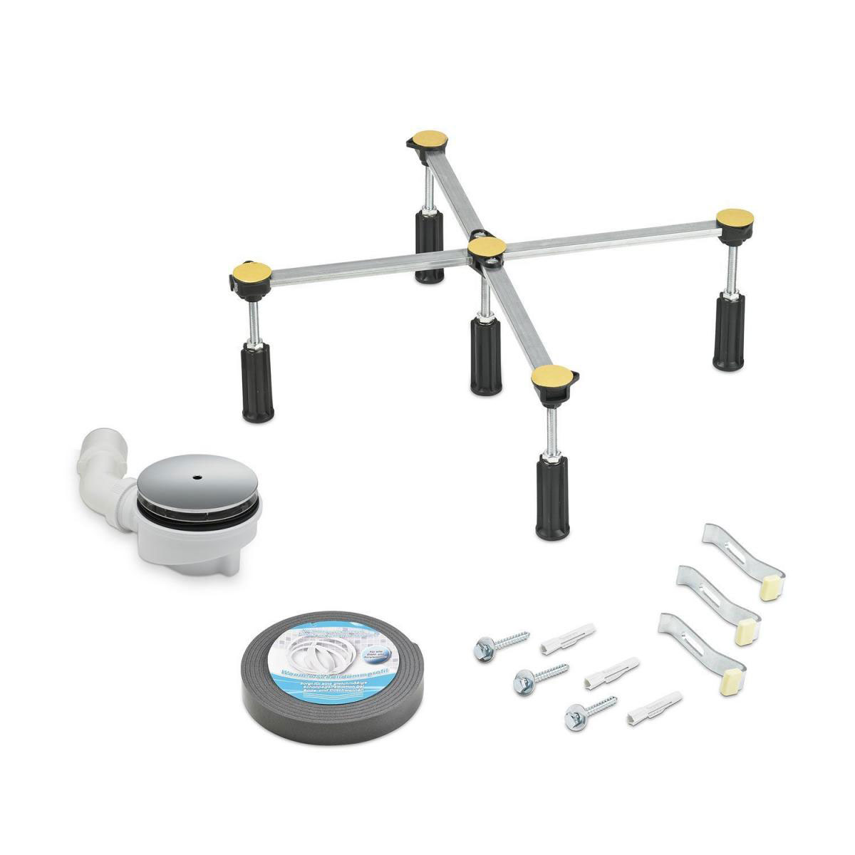 Ottofond Montageset für flache Duschwanne mit Ablauf 90 mm | 577916