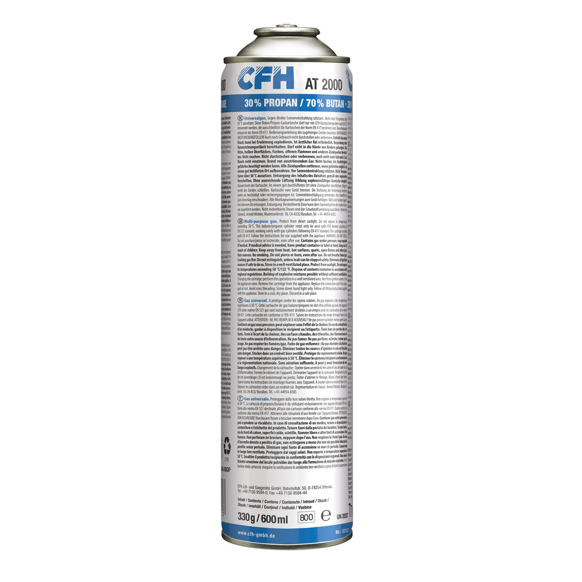 CFH Universaldruckgasdose AT 2000 600ml | 719455