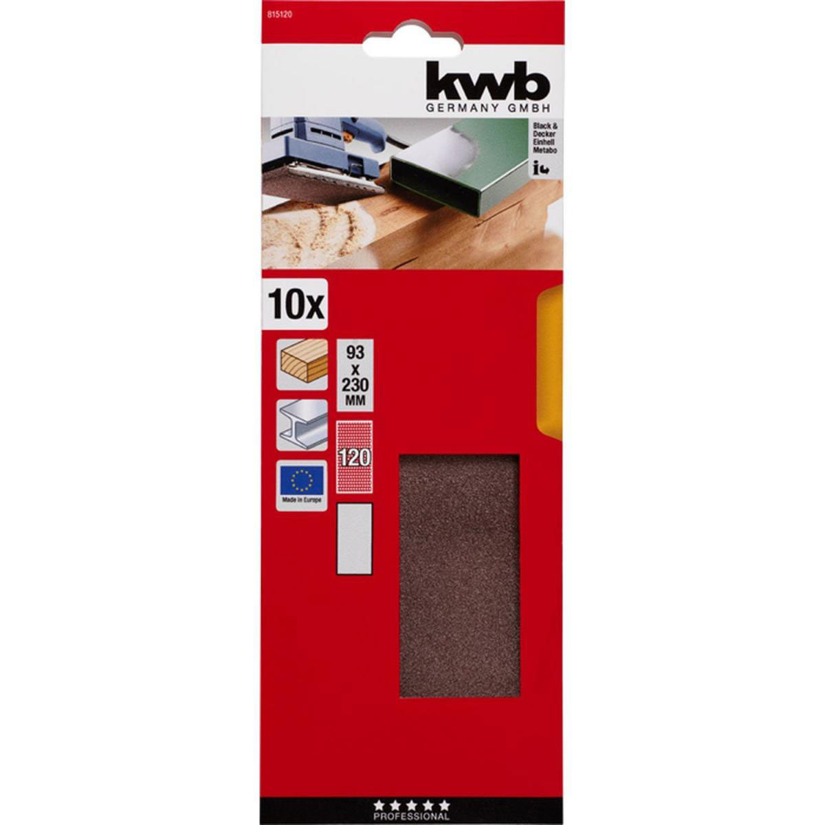 kwb  Schleifstreifen Holz und Metall 93 x 230 mm K120 | 722683 – Bild 3