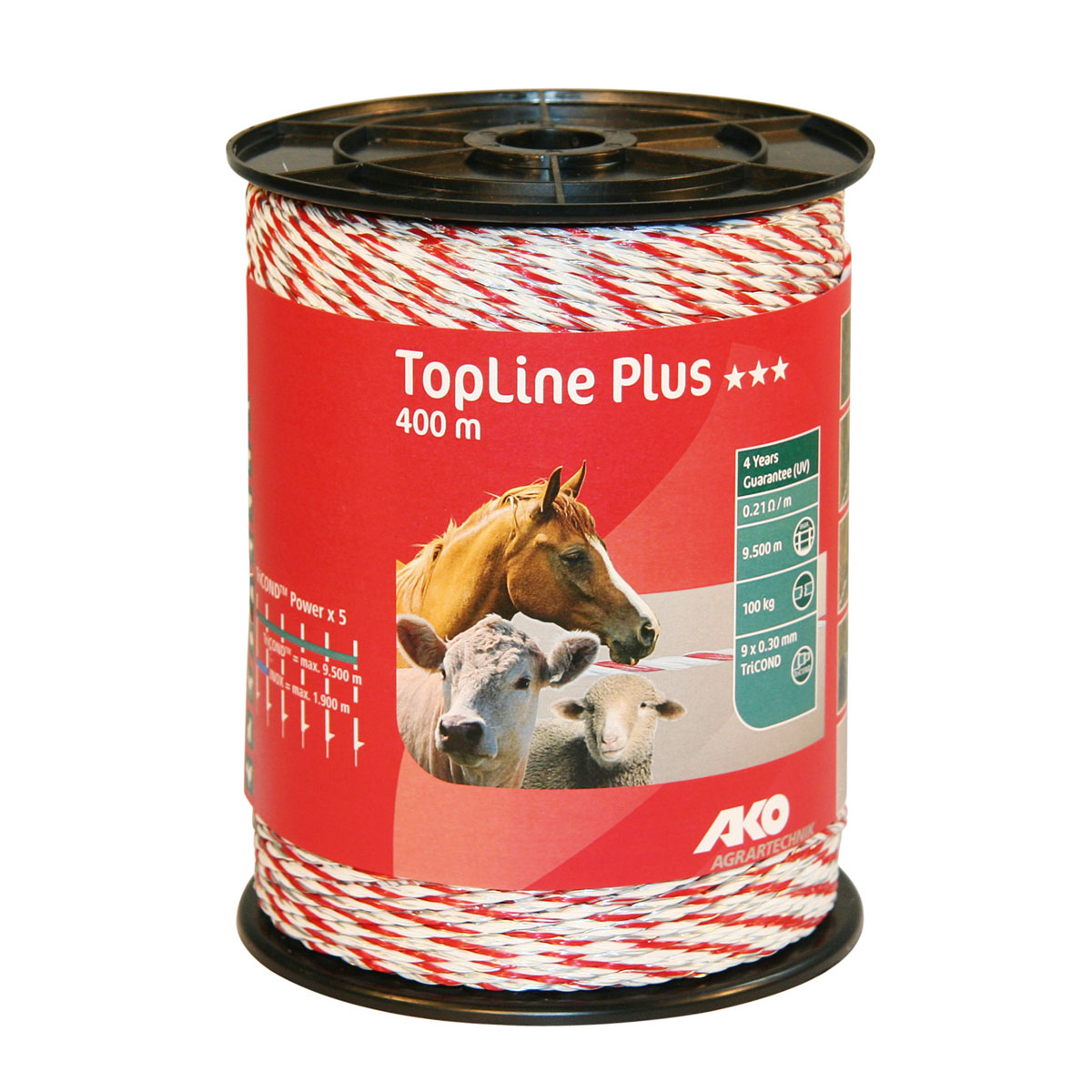 Weidezaunlitze TopLine Plus 400 m weiß-rot 400 Stück | weiß-rot | 789931 – Bild 4