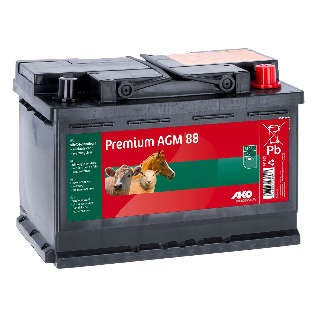 Batterie-Block Premium AGM 88 12 V schwarz | 860552