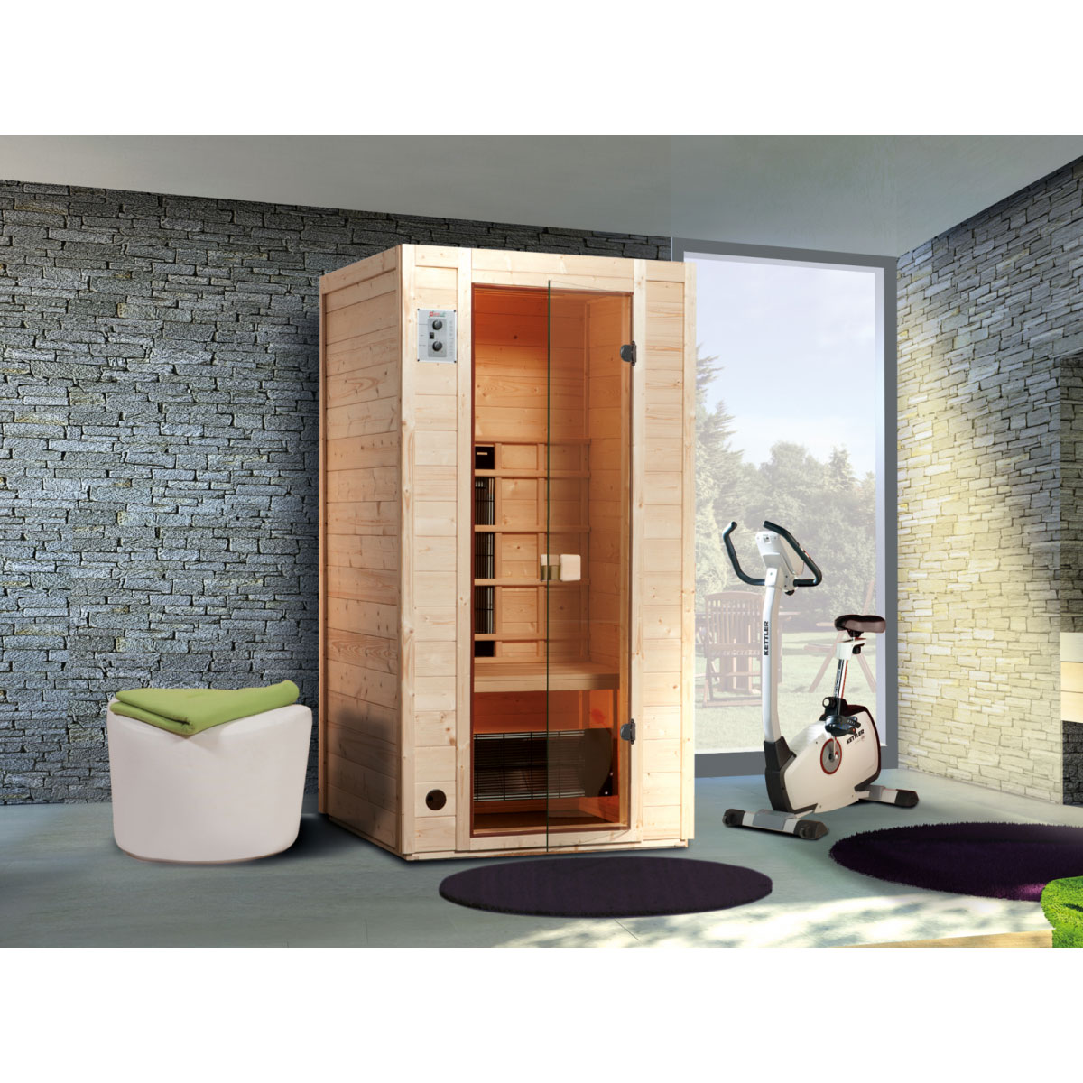 Weka Infrarotkabine 550 Größe 1 4 Keramikstrahler 1700 Watt 102 cm | 102 | 905218