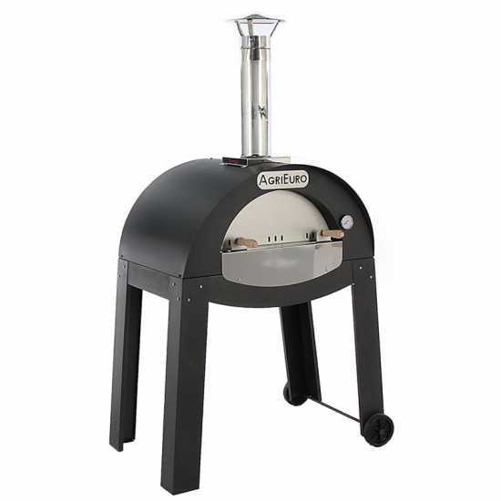 AgriEuro Mini Cibus - Holzbackofen fu00fcr drauu00dfen - 70x50 - Backfu00e4higkeit: 2 Pizzas