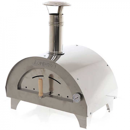 AgriEuro Premium Line Quattro Stagioni Holzbackofen aus Edelstahl - fu00fcr 1 Pizza