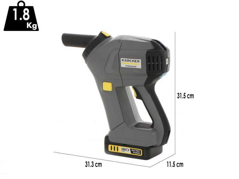 Akku-Handstaubsauger Ku00e4rcher Pro HV 1/1 BP FS - Akku 18 V - 2.5 Ah
