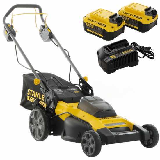 Akku-Rasenmu00e4her Stanley SFMCMWS251M-QW 18V - 2x 4.0 Ah