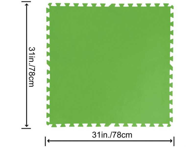 Anti-Rutsch-Bodenschutzfliesen gru00fcn 78x78 cm  9 Stk. Betsway 58636