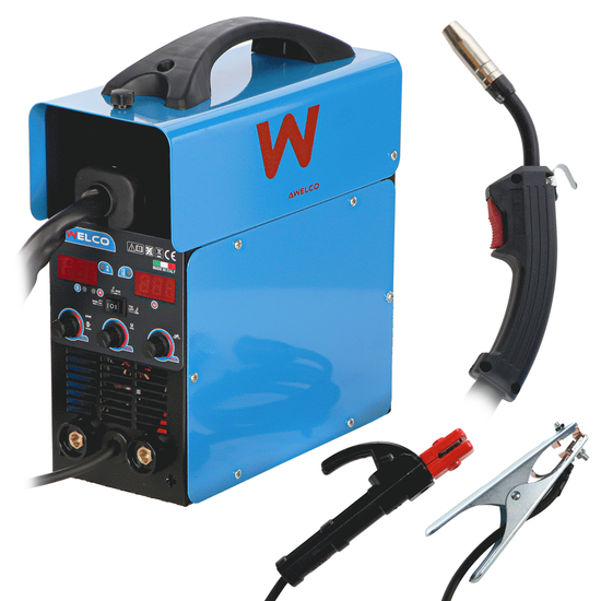 Awelco EASYMIG 180 - Multifunktions-Inverter-Schweiu00dfgeru00e4t - MIG/MMA/WIG Lift - GAS/NO GAS