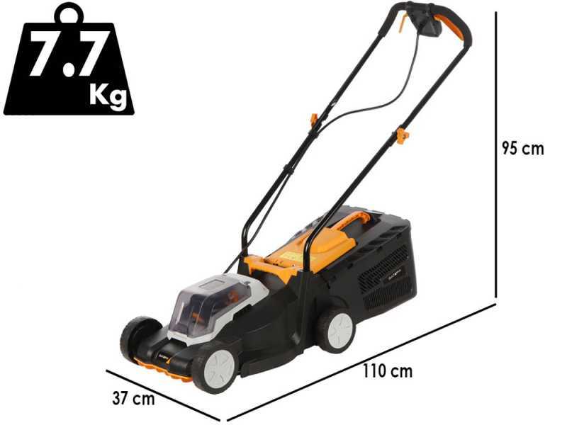 Batavia 7064713 Akku-Rasenmu00e4her - 18V - Schnittbreite 32cm - OHNE AKKU UND LADEGERu00c4T