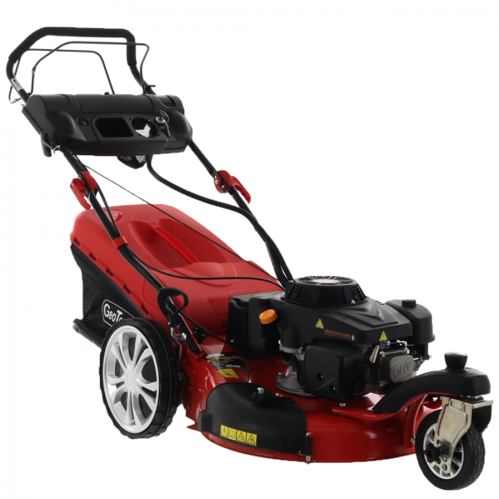 Benzin-Rasenmu00e4her mit Radantrieb GeoTech Pro S58-3 BMSWGE L225 , Einzelradschwenkung