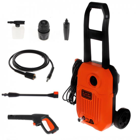 Black & Decker BEPW1650-QS - Elektrischer Kaltwasser-Hochdruckreiniger - max. 120 bar