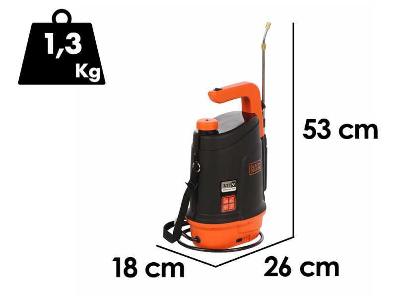 Black & Decker BXSPBS05E - Akku-Ru00fcckenspru00fchpumpe - 5 Liter - 3,7V - 2,6Ah