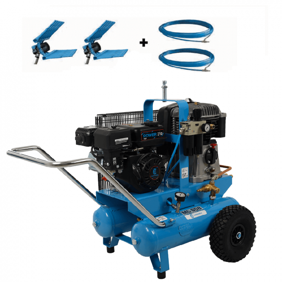 Campagnola MC 658 - KIT Motorkompressor  7 PS  + 2 pneumatische Olivenru00fcttler Tuono Evo