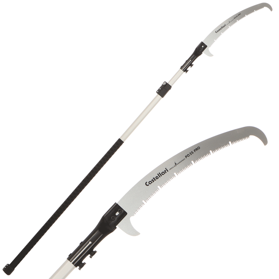 Castellari PO35PRO+ATO2 - Gestu00e4ngesu00e4ge mit "U"-Zu00e4hnen  und ovalem Aluminiumschaft - 150-240 cm - Su00e4geblatt 35 cm