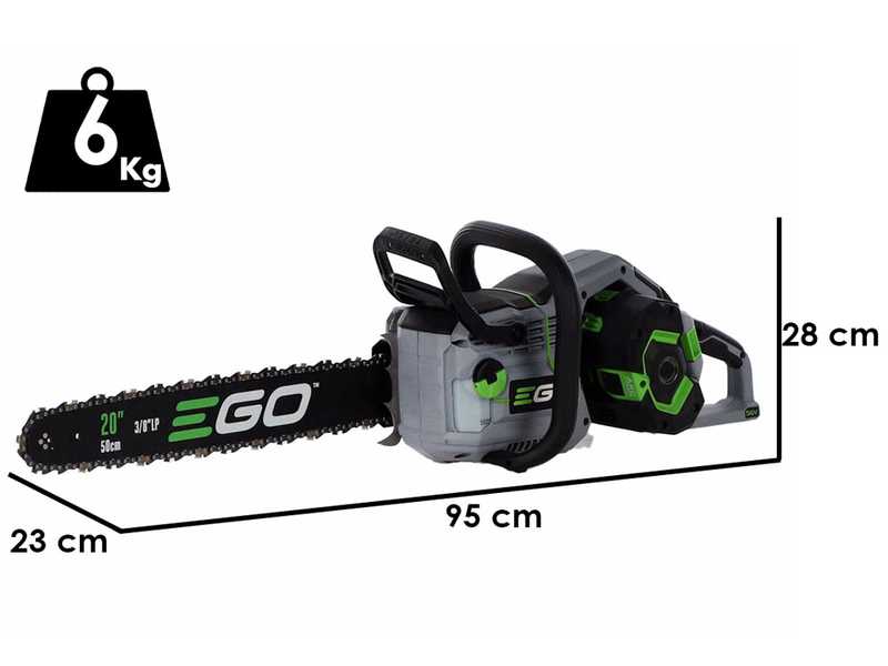 EGO CS 2000 E - Akku-Motorsu00e4ge 56V - Schwert 50 cm - SOLO - ohne Akku und Ladegeru00e4t
