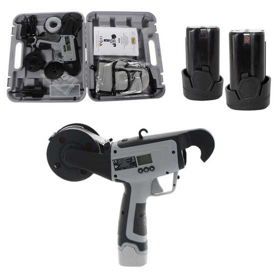 Elektrische Akku-Bindezange fu00fcr Weinbau Volpi KV5 Cordless - 2 x 14.4V 2Ah