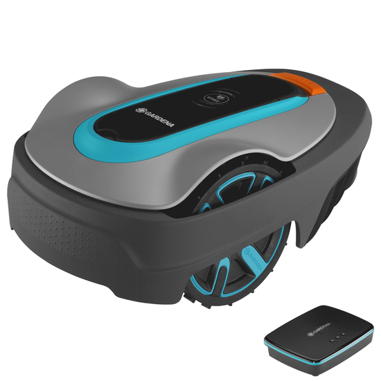 Gardena Smart SILENO City 250 - Mu00e4hroboter- Bedienung u00fcber Gardena Smart App - Schnittbreite 16 cm