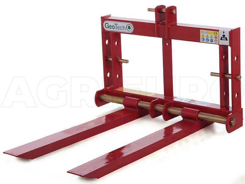 GeoTech D1200 - Palettengabel fu00fcr Traktor - Heckgabel - Tragfu00e4higkeit 1200 Kg