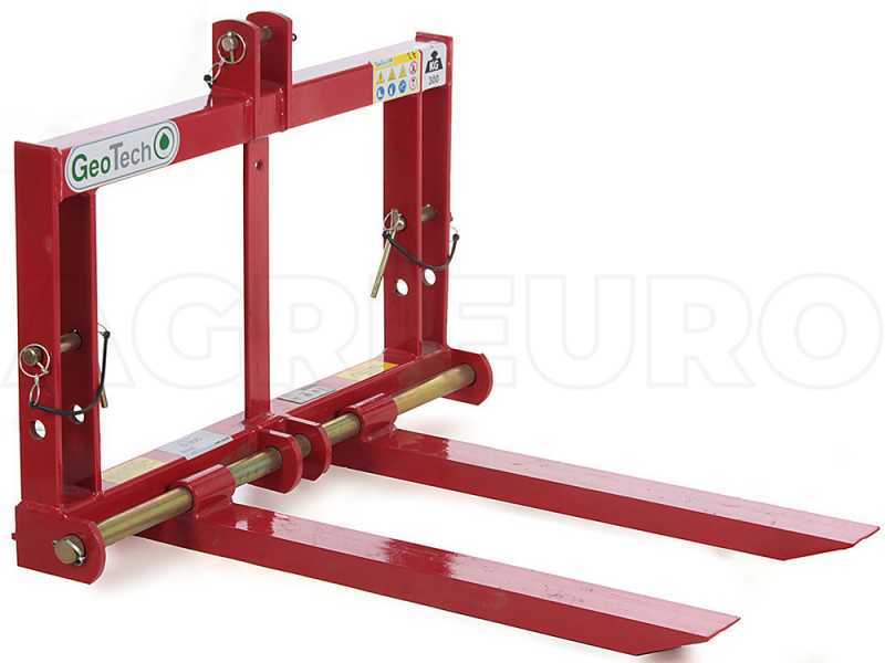 GeoTech D300 - Palettengabel fu00fcr Traktor  - Heckgabel - Tragfu00e4higkeit 300 Kg