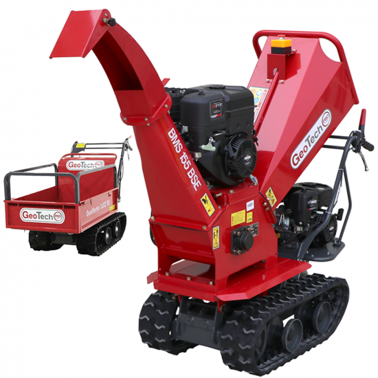 GeoTech-Pro BMS155 BS - Hu00e4cksler mit Raupenantrieb und Motorschubkarre  -  B&S XR2100 Motor