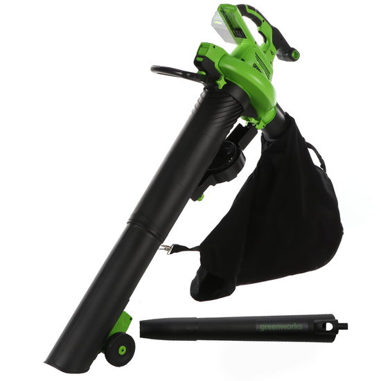 Greenworks GD40BVII - Akku-Laubblu00e4ser/Laubsauger - SOLO - OHNE AKKU UND LADEGERu00c4T
