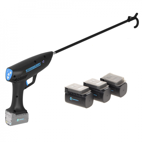 Hakenschu00fcttler fu00fcr Blaubeeren Campagnola Starberry  MD2 mit 3 Li-Ion-Akkus 14.4V 2.5 Ah