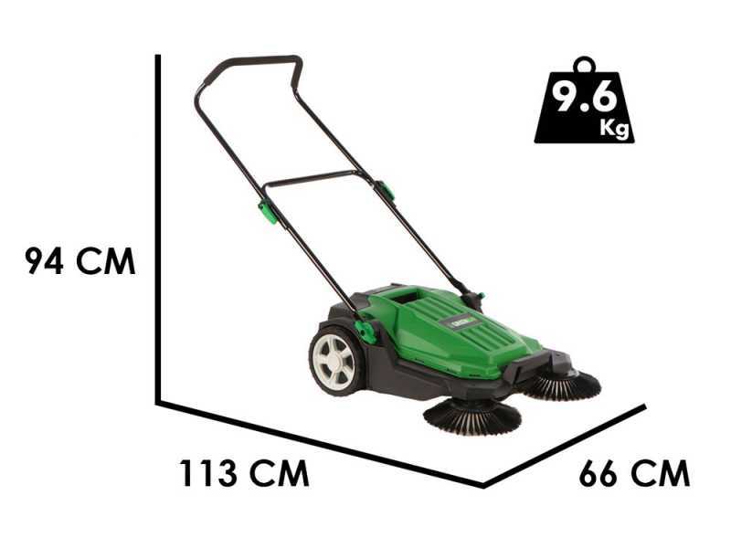Handkehrmaschine zum Schieben GreenBay GB-SW 650 - mit Fangkorb