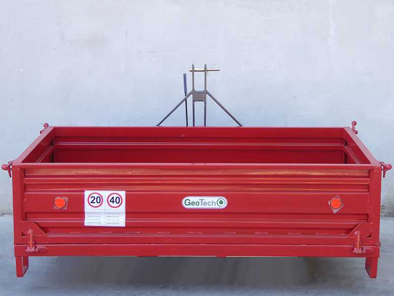 Heckcontainer fu00fcr Traktor GeoTech TRP 180 - kippbar - 3 abnehmbare Bordwu00e4nde
