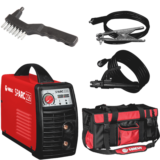Helvi sparc 226 - Elektroden-Schweiu00dfgeru00e4t MMA - 200 A - Kit mit Tasche im Lieferumfang
