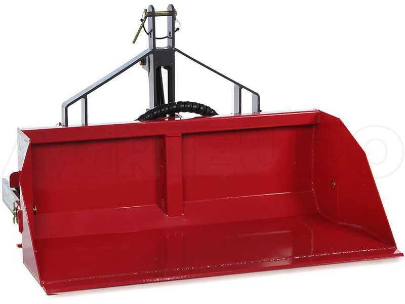 Hydraulische Heckschaufel fu00fcr Traktor GeoTech von 140 cm - Mittelschwere Baureihe - Tragfu00e4higkeit 500Kg