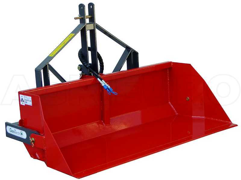 Hydraulische Heckschaufel fu00fcr Traktor GeoTech von 200 cm - Schwere Baureihe - Tragfu00e4higkeit 700Kg