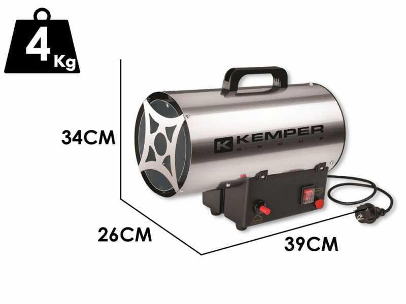 Kemper 65311 INOX - Gasheizgeblu00e4se mit Elektrostarter fu00fcr den DEUTSCHEN Markt
