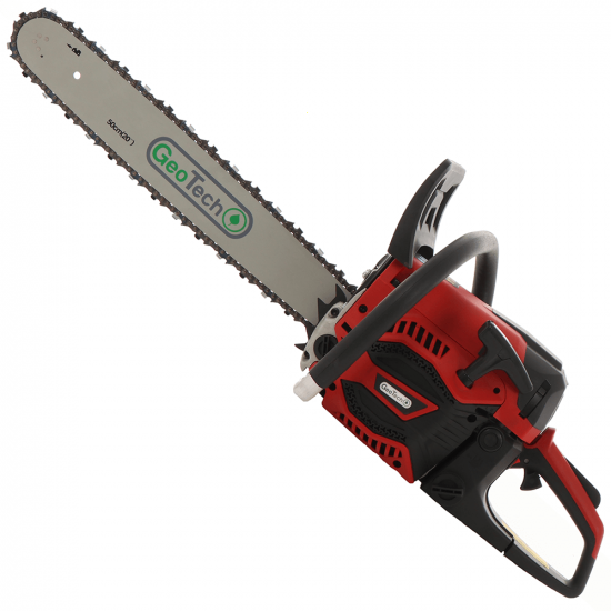 Kettensu00e4ge GeoTech GMS 58-50 mit Zweitaktmotor - 50 cm Schwert - 58 cmu00b3 Zweitaktmotor