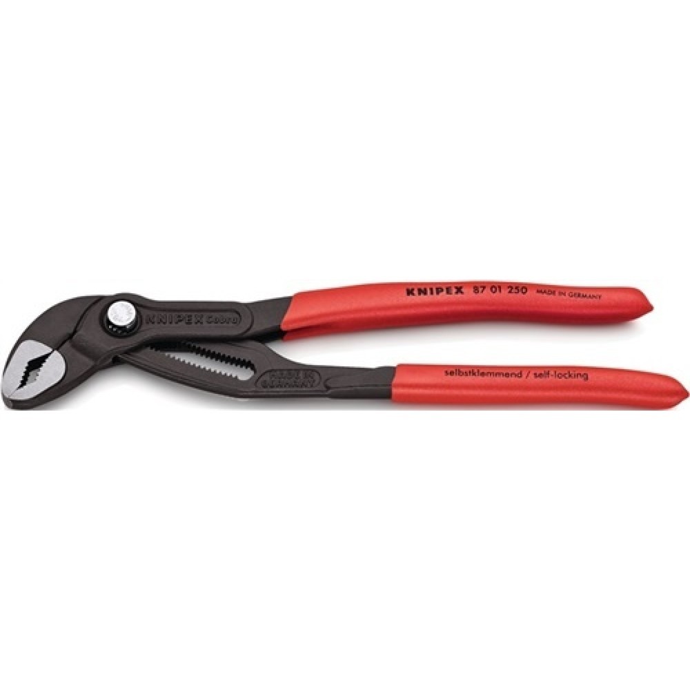 KNIPEX Wasserpumpenzange Cobra® DIN ISO 8976, poliert mit Kunststoffüberzug
