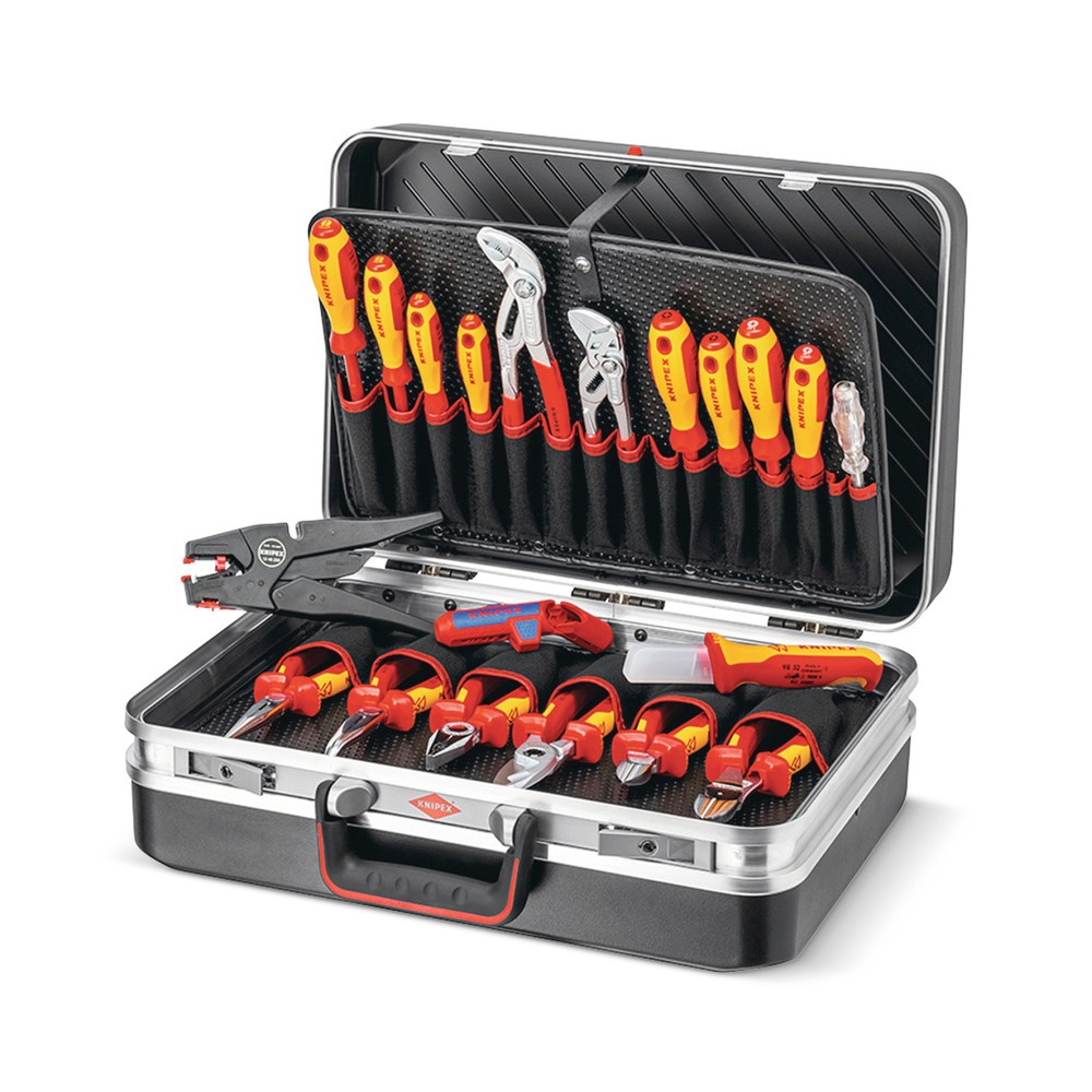 KNIPEX Werkzeugkoffer Elektro, bestückt, 20-tlg.