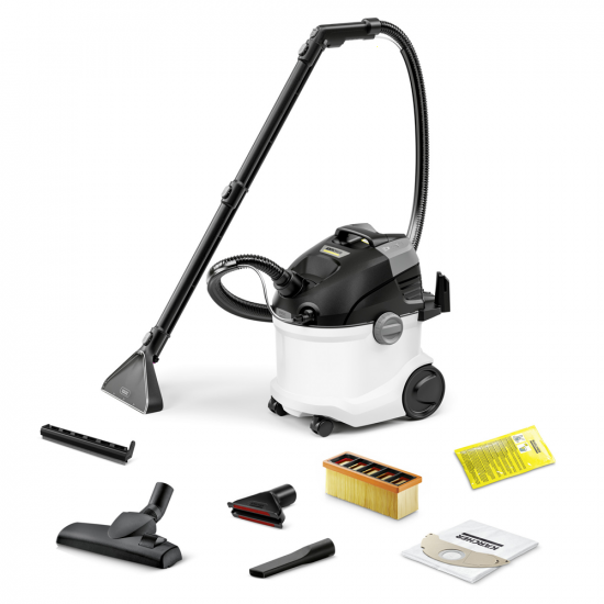 Ku00e4rcher SE 5 - Teppichbodenreiniger u2013 Flu00fcssigkeitssauger mit Schmutzwasser- und Frischwassertank 4 lt - 1000 W