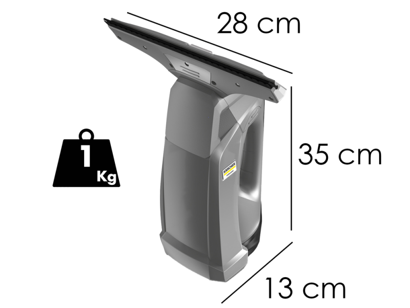 Ku00e4rcher WVP 10 Akku-Fenstersauger - Tropfensauggeru00e4t, Fensterputzer - 3.7V - 2.1 Ah