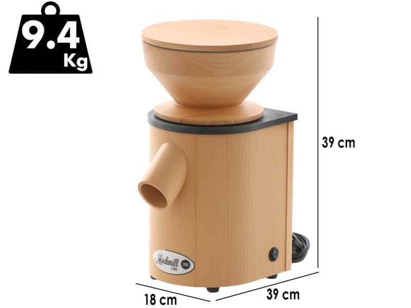 Mockmill Lino 200 - Getreidemu00fchle aus Holz - 600W