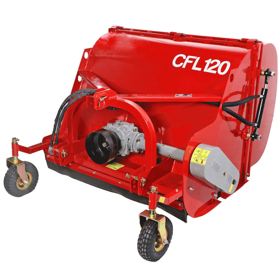 Mulcher fu00fcr Traktor mit Auffangbehu00e4lter GeoTech Pro CFL120 - Wiesenmulcher