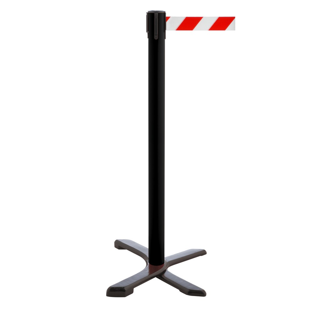RS-GUIDESYSTEMS® Absperrpfosten Kreuzfuß, Gurtlänge 4 m