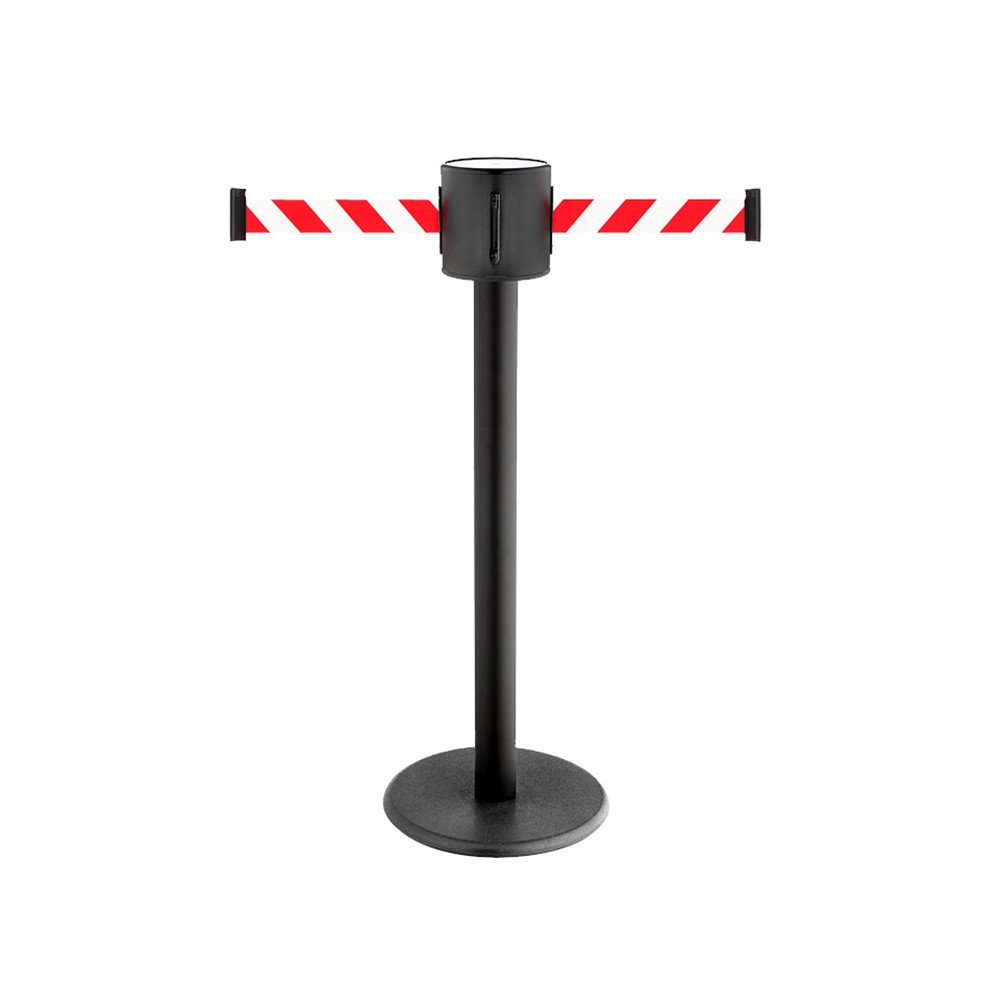RS-GUIDESYSTEMS® Gurt-Absperrpfosten, 2-seitig, aus Kunststoff + 2 Wandclips