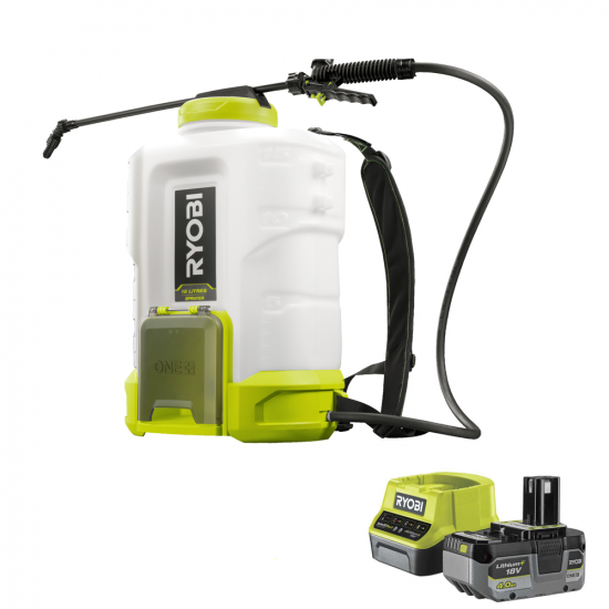 Ryobi RY18BPSB-0 - Akku-Druckspru00fcher mit Ru00fcckengurt - Tank 15L - 18V - 4Ah