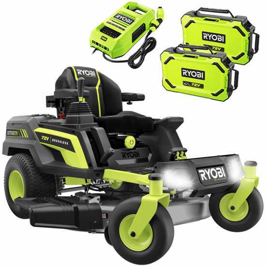 Ryobi ZTRX107 - Akku-Nullwendekreismu00e4her - 72V/20Ah - Schnittbreite 107cm - 2in1