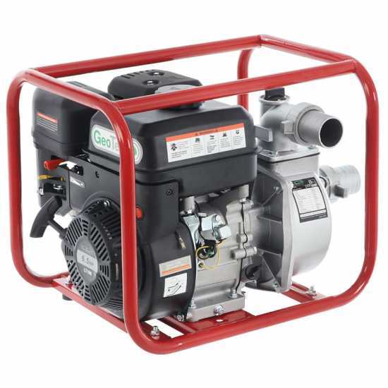 Selbstansaugende Benzin Motorpumpe Geotech LP 50 V -  Anschlu00fcsse 80 mm - 2"
