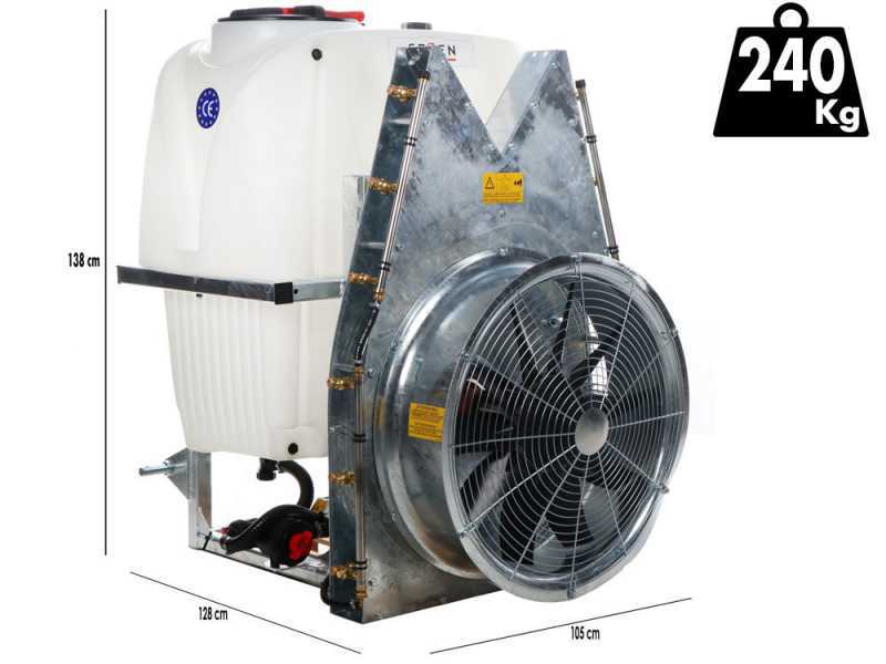 Seven Italy 400 - Geblu00e4sespritze mit Turmfu00f6rderer - Fassungsvermu00f6gen 400 L - Pumpe APS 71