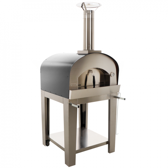 Seven Italy Persefone - Holzbackofen fu00fcr drauu00dfen mit fahrbarem Untergestell - Anthrazit