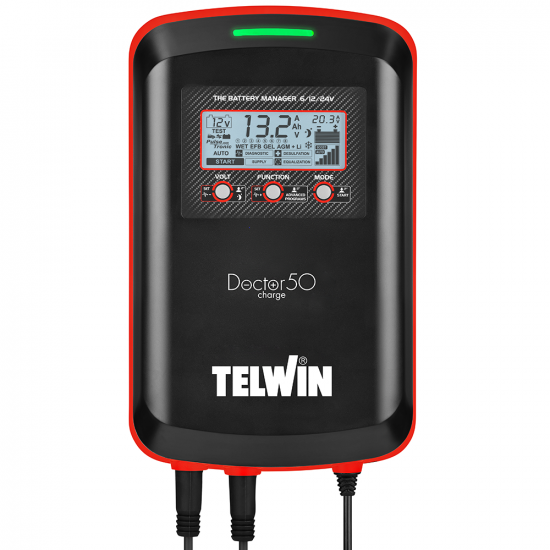 Telwin Doctor Charge 50 - Ladegeru00e4t, Erhaltungsladegeru00e4t, Elektrospannungspru00fcfer - Ladespannung 6/12/24V