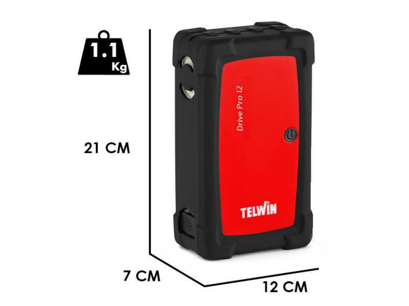TELWIN DRIVE PRO 12 - Starthilfegeru00e4t mit Lithium-Akku - Power bank