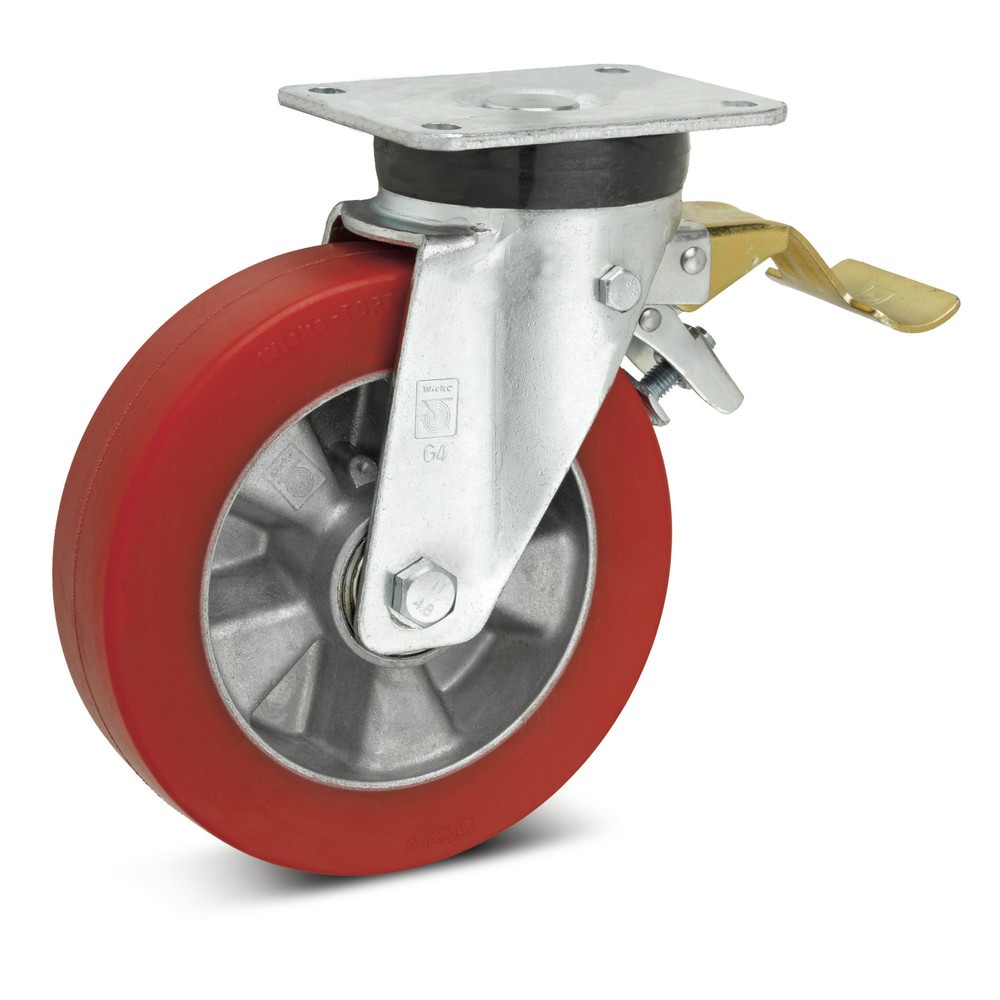 Wicke Lenkrolle Topthane®  Soft-PU, inkl. Feststeller im Vorlauf